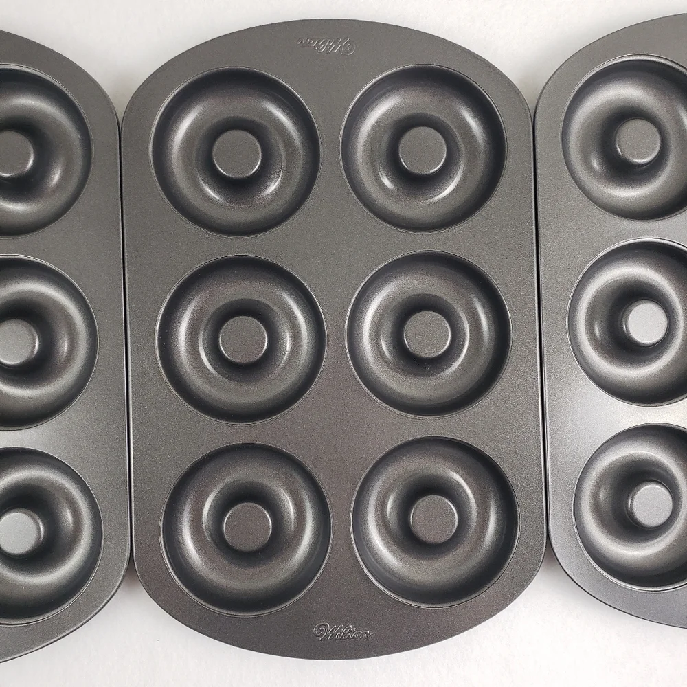 Lot of Three Wilton 6 Well Non Stick Donut Pans